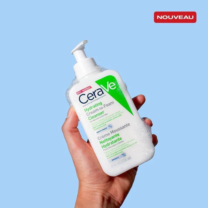 Crème Moussante Nettoyante Hydratante Visage