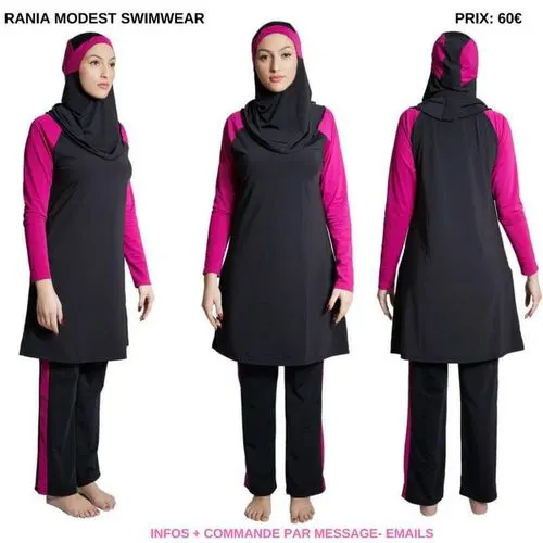 Burkini Femme - Noir / Multicouleur