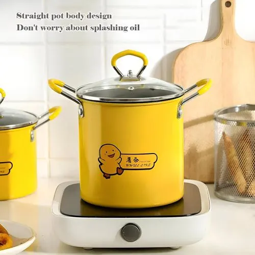 Mini Friteuse En Acier Inoxyd 2L Avec Couvercle Et Filtre À Huile