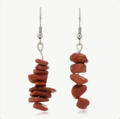 Boucles d'oreilles "Ambition Scintillante" en Pierre de Soleil