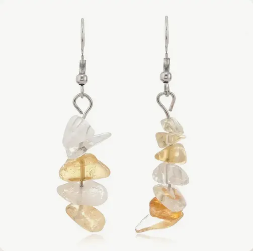 Boucles d'oreilles "Éclat Solaire" en Citrine