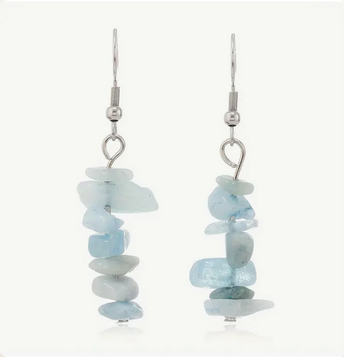 Boucles d'oreilles "Murmure de l'Océan" en Aigue-marine