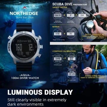 Montre Ordinateur de plongée chasse sous Marine