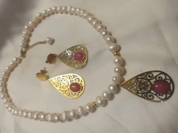 Parure en perles de culture joher hor.طاقم الجوهر الحر