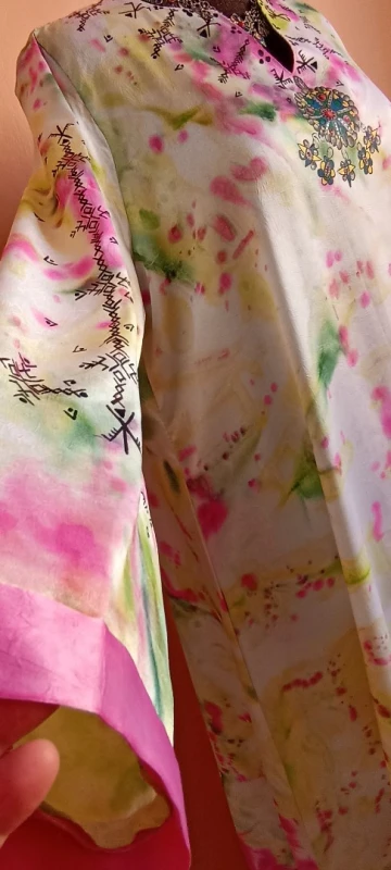 Robe Berbère Peinture sur Soie