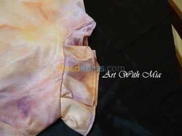 Haut En Soie Peint À La Main