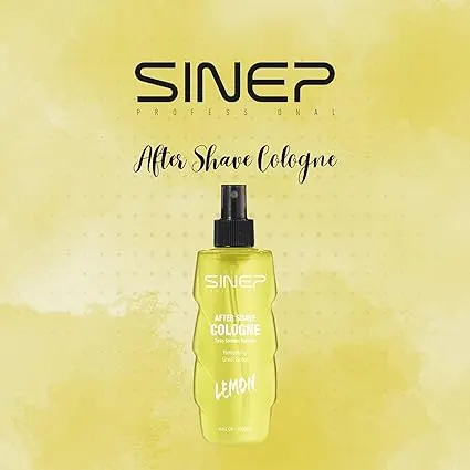 Spray après-rasage rafraîchissant pour homme SINEP Barber Cologne au parfum de citron - 400ml