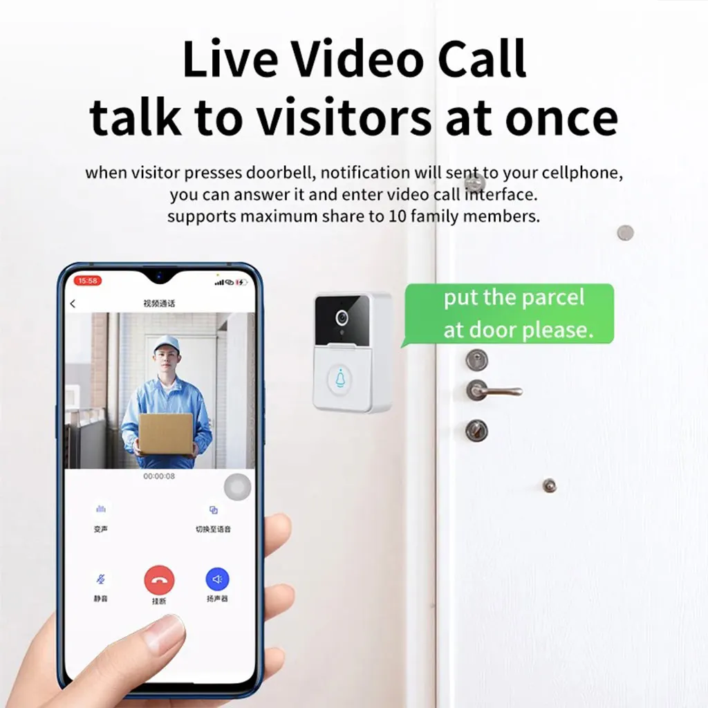 Sonnette Vidéo Connectée WiFi – Votre Sécurité Intelligente à Portée de Main