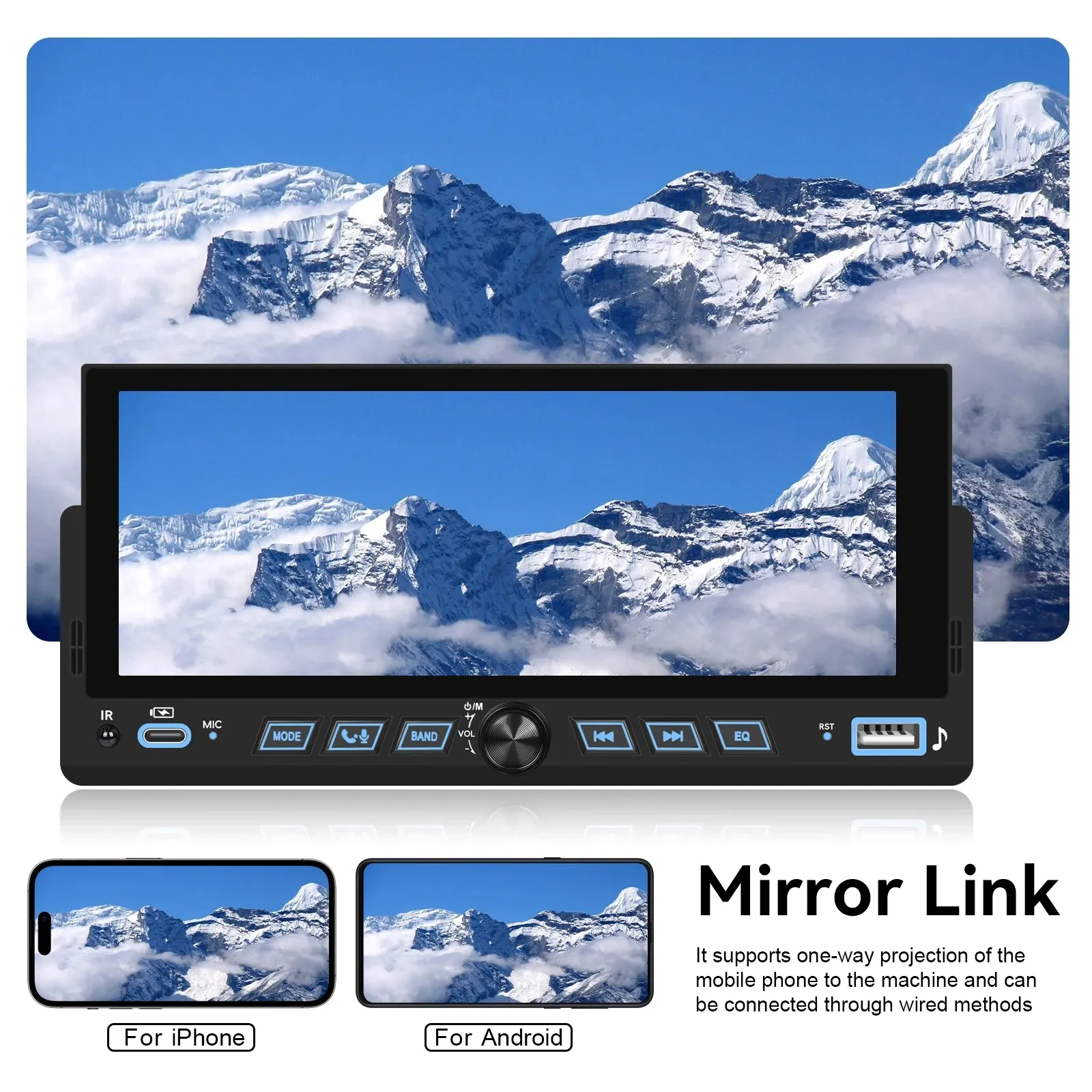 Autoradio MP5 Gazel Systems 6.86" - Carplay Sans Fil & Android Auto