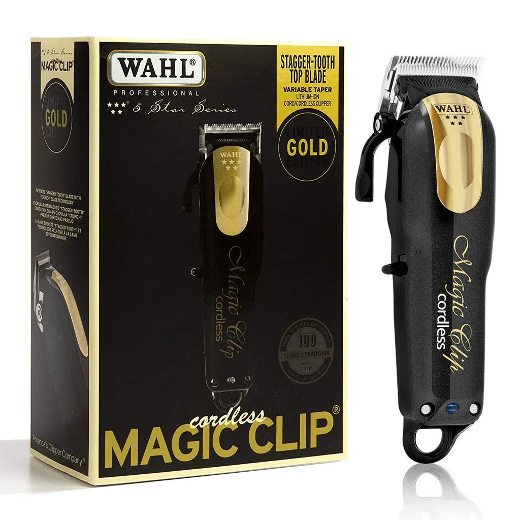 Wahl Professional 5-Star Series - Tondeuse Magique Sans Fil (Noir & Doré)