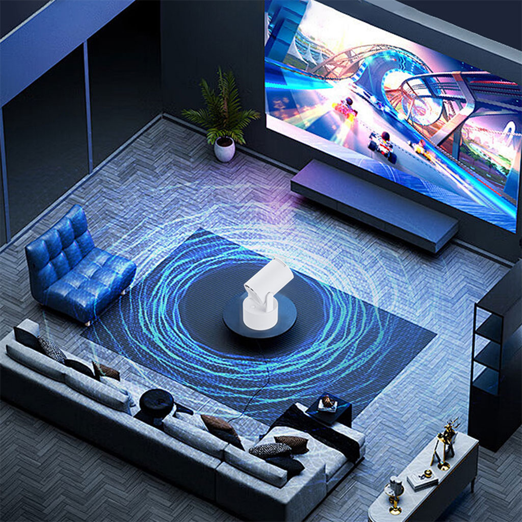 Mini Vidéoprojecteur Portable 4K Android 11 avec Karaoké & 2 Micros Sans Fil - YS-300