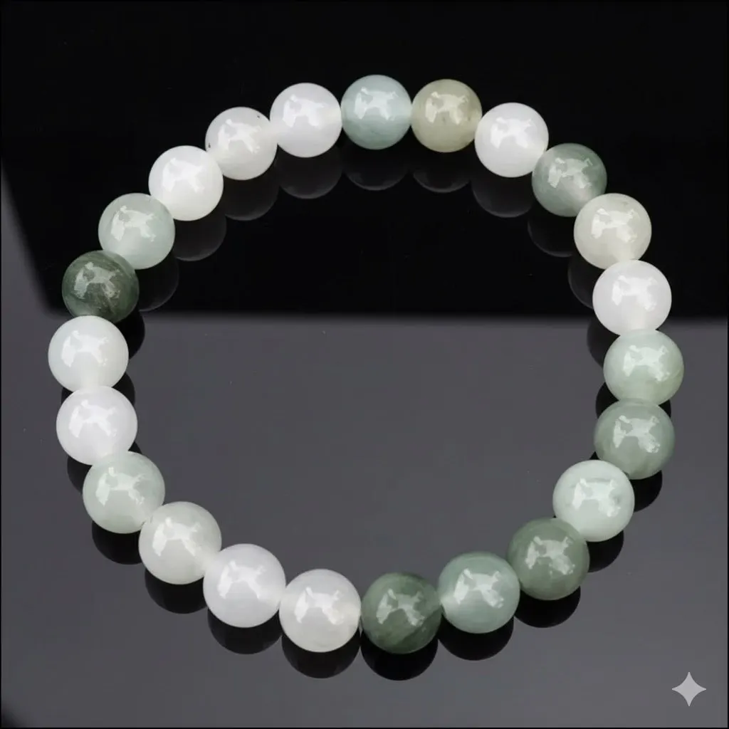 Bracelet "Pureté & Chance" en Jade Naturel
