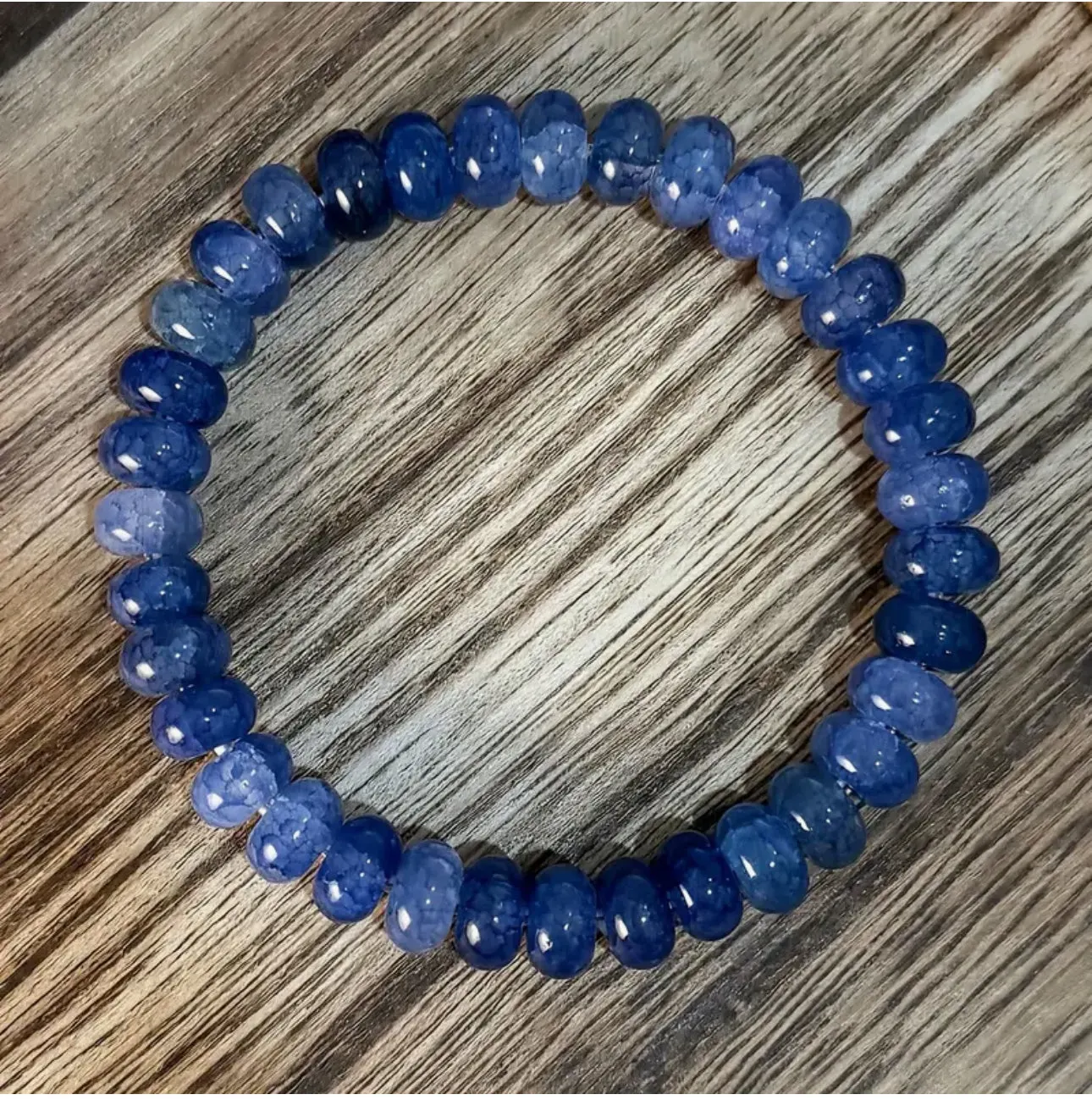 Bracelet "Pont de Sérénité" en Cyanite Bleue (Kyanite)