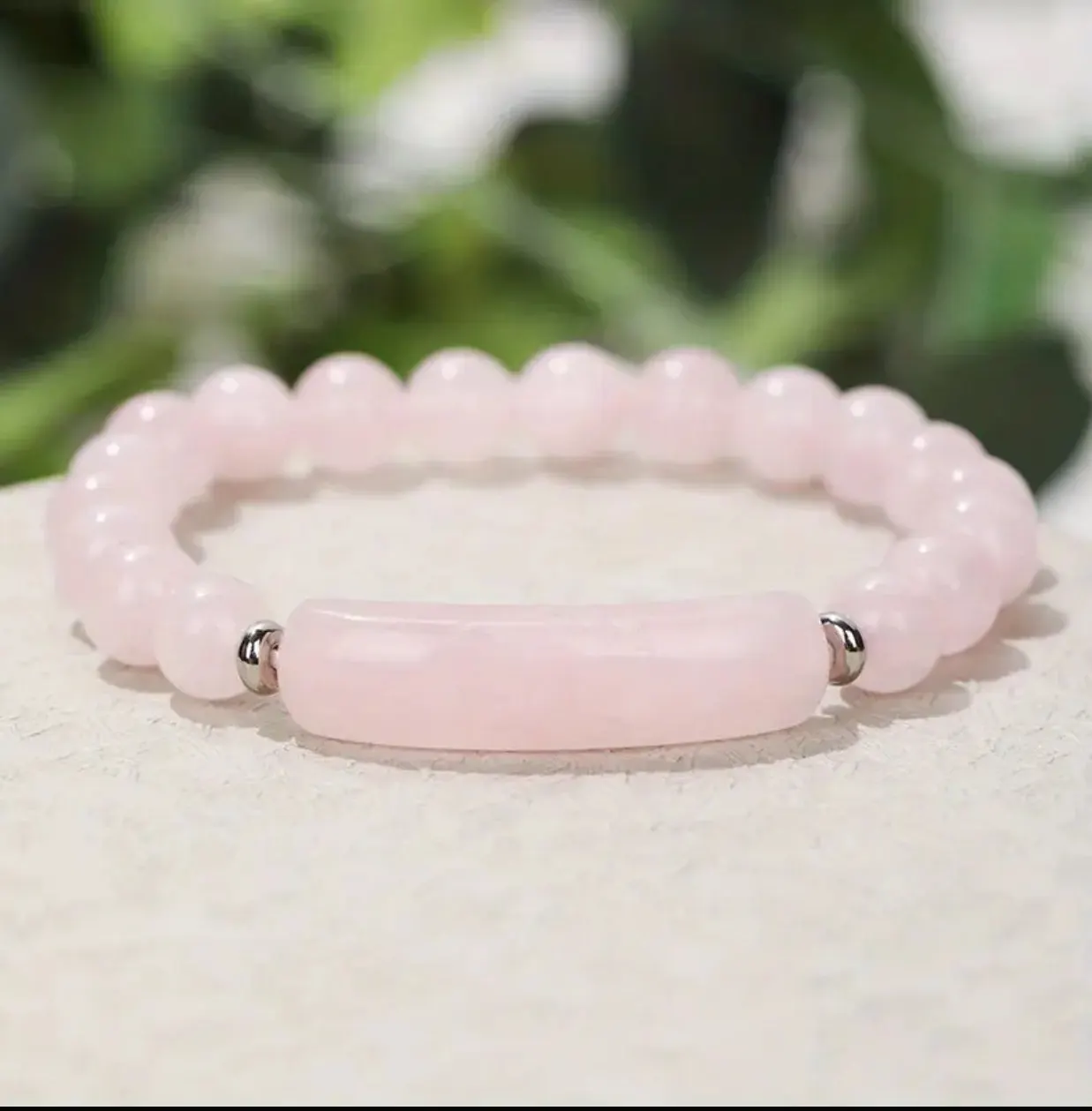 Bracelet "Douceur Infinie" en Quartz Rose Naturel