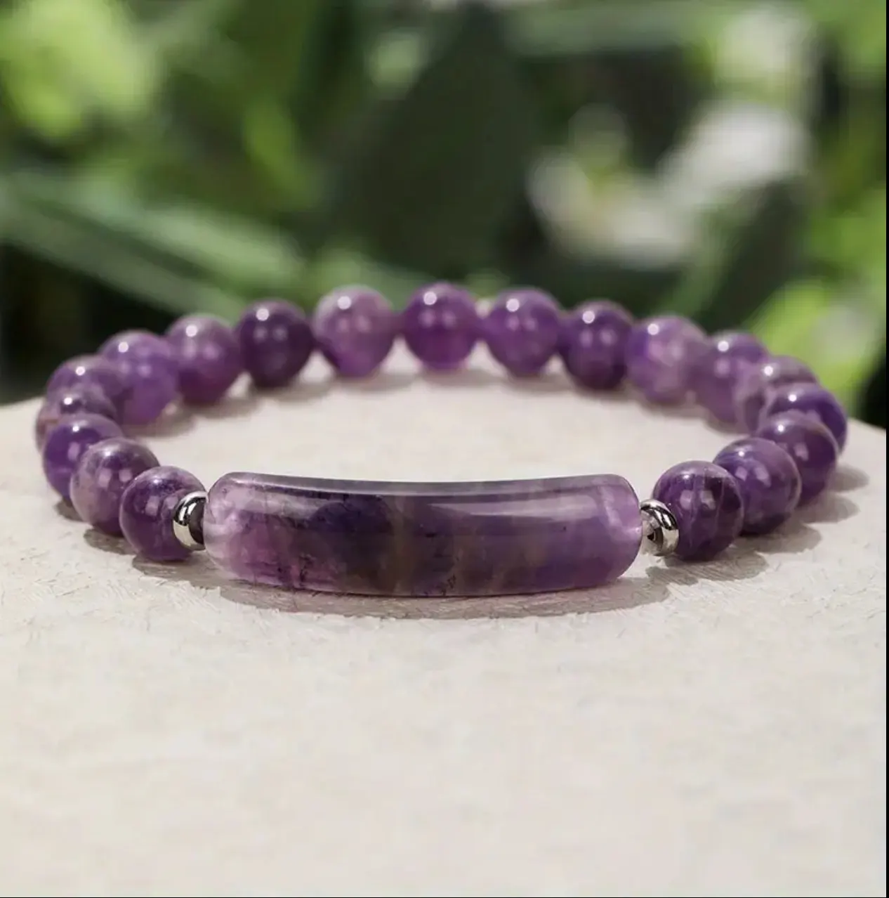 Bracelet "Sagesse & Sérénité" en Améthyste Naturelle