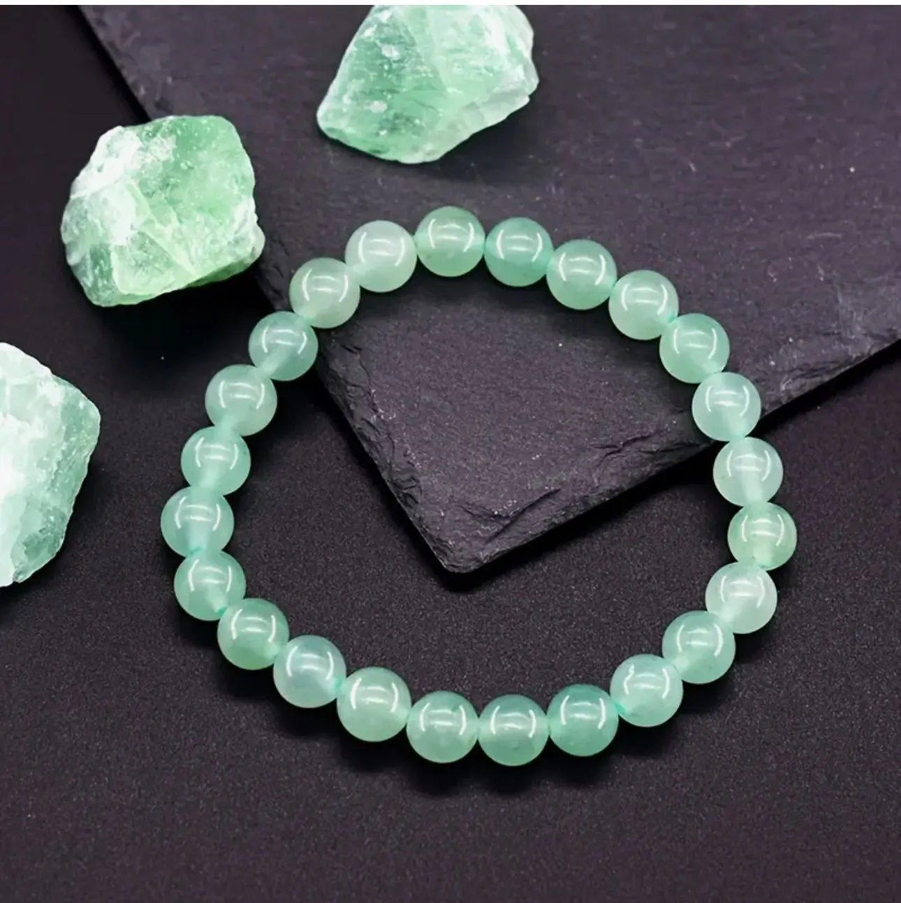 Bracelet "Chance & Harmonie" en Aventurine Verte Naturelle