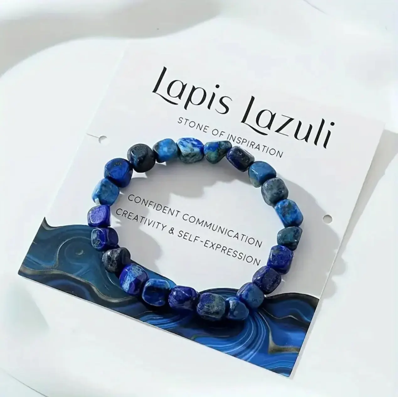 Bracelet en Lapis Lazuli Naturel - Pierre de l'Inspiration