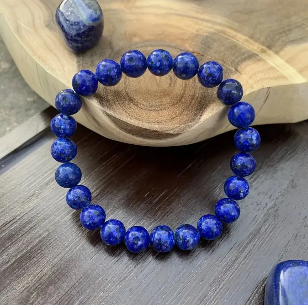 Bracelet en Lapis Lazuli Naturel - Élégance et Sagesse