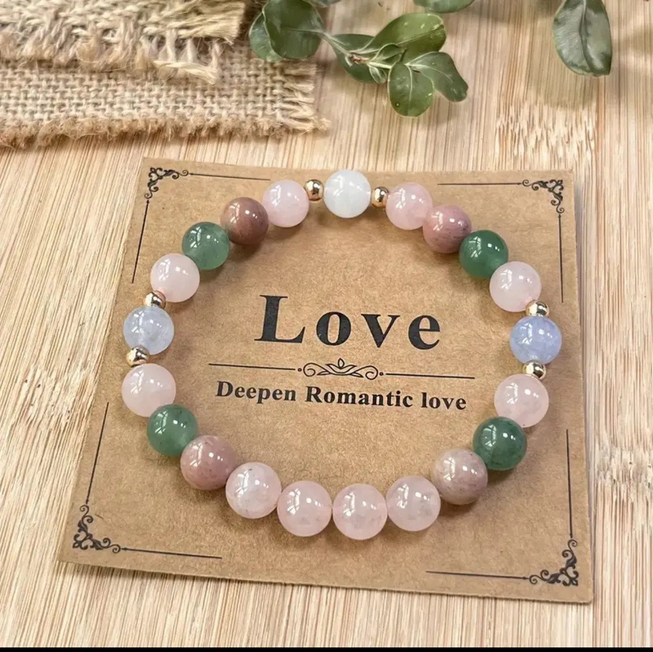 Bracelet "Love & Harmonie" - Quartz Rose et Pierres d'Amour