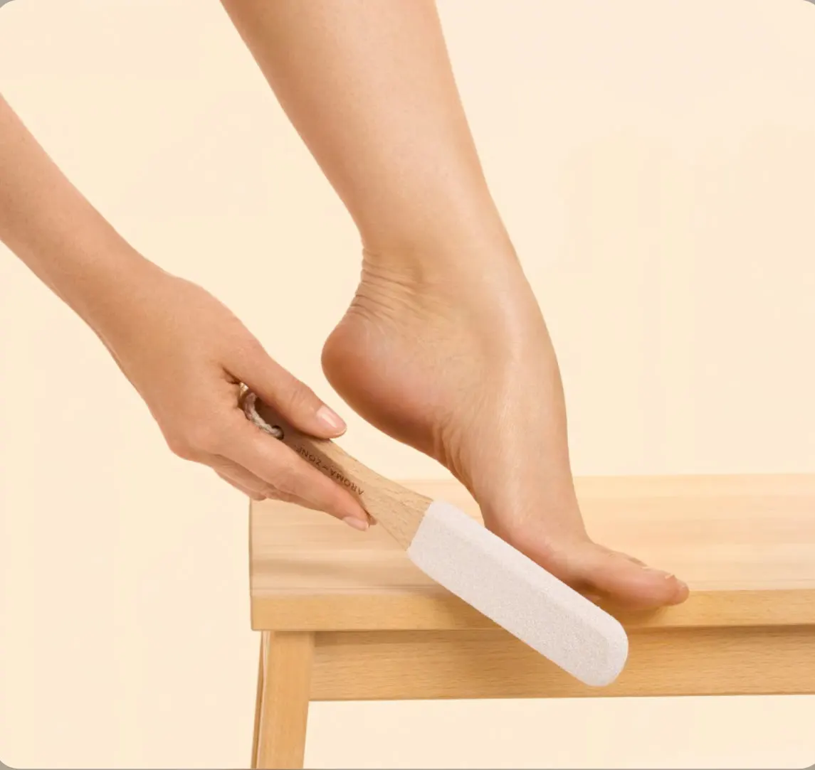 Râpe à pieds en bois de hêtre