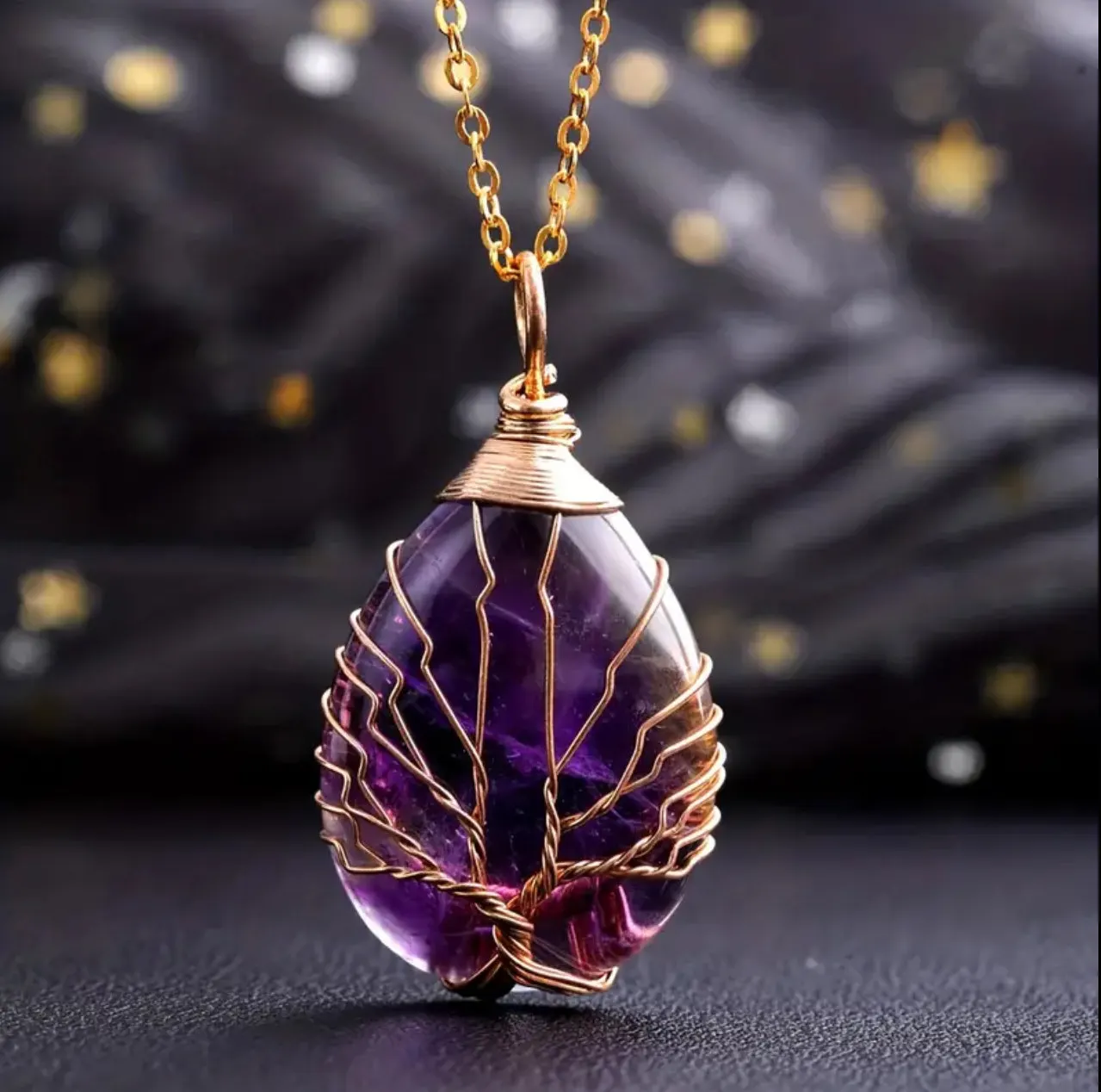 Collier “Arbre de Sagesse” en Améthyste