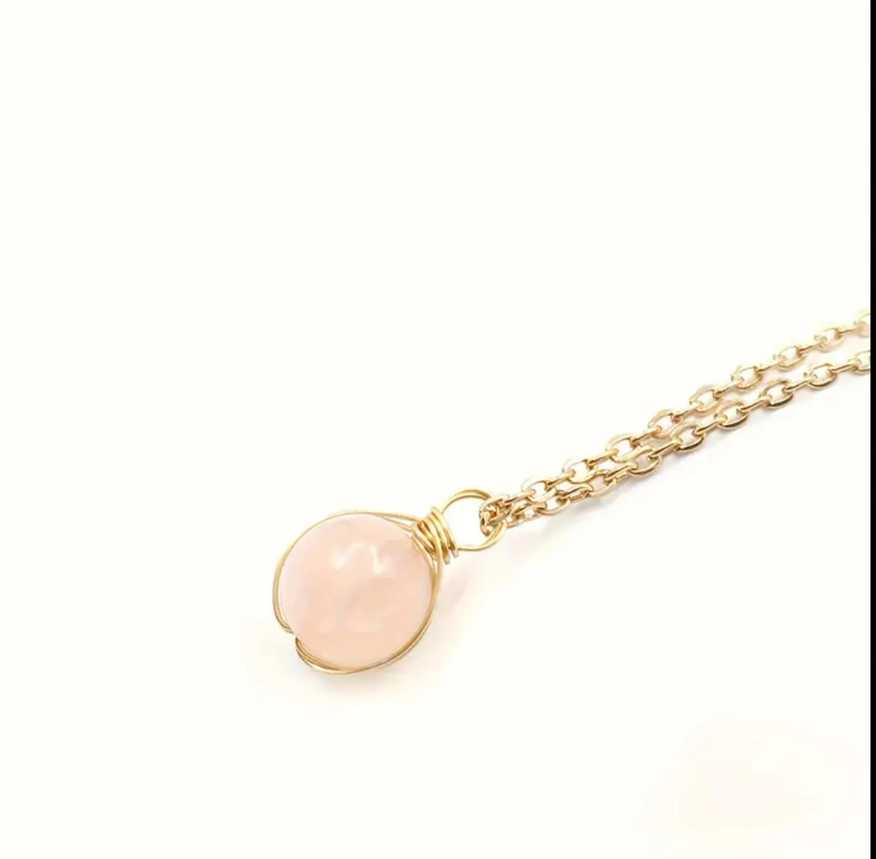 Collier Pendentif Quartz Rose – Amour et Guérison Émotionnelle