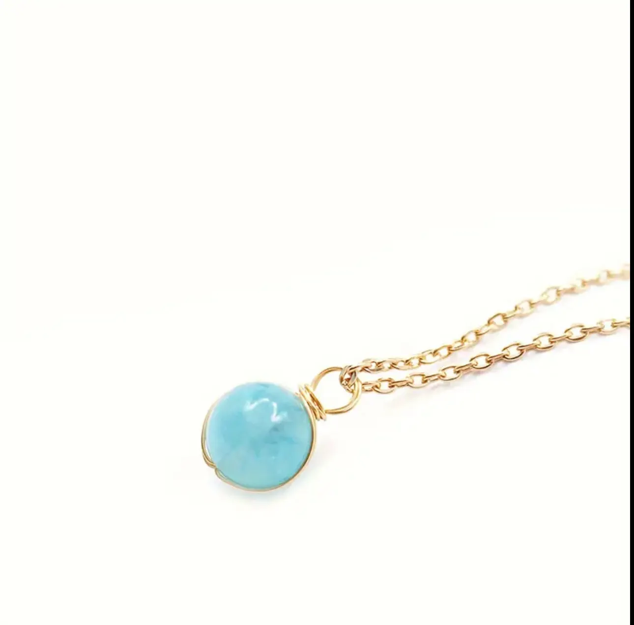 Collier Pendentif Larimar – Sérénité et Équilibre