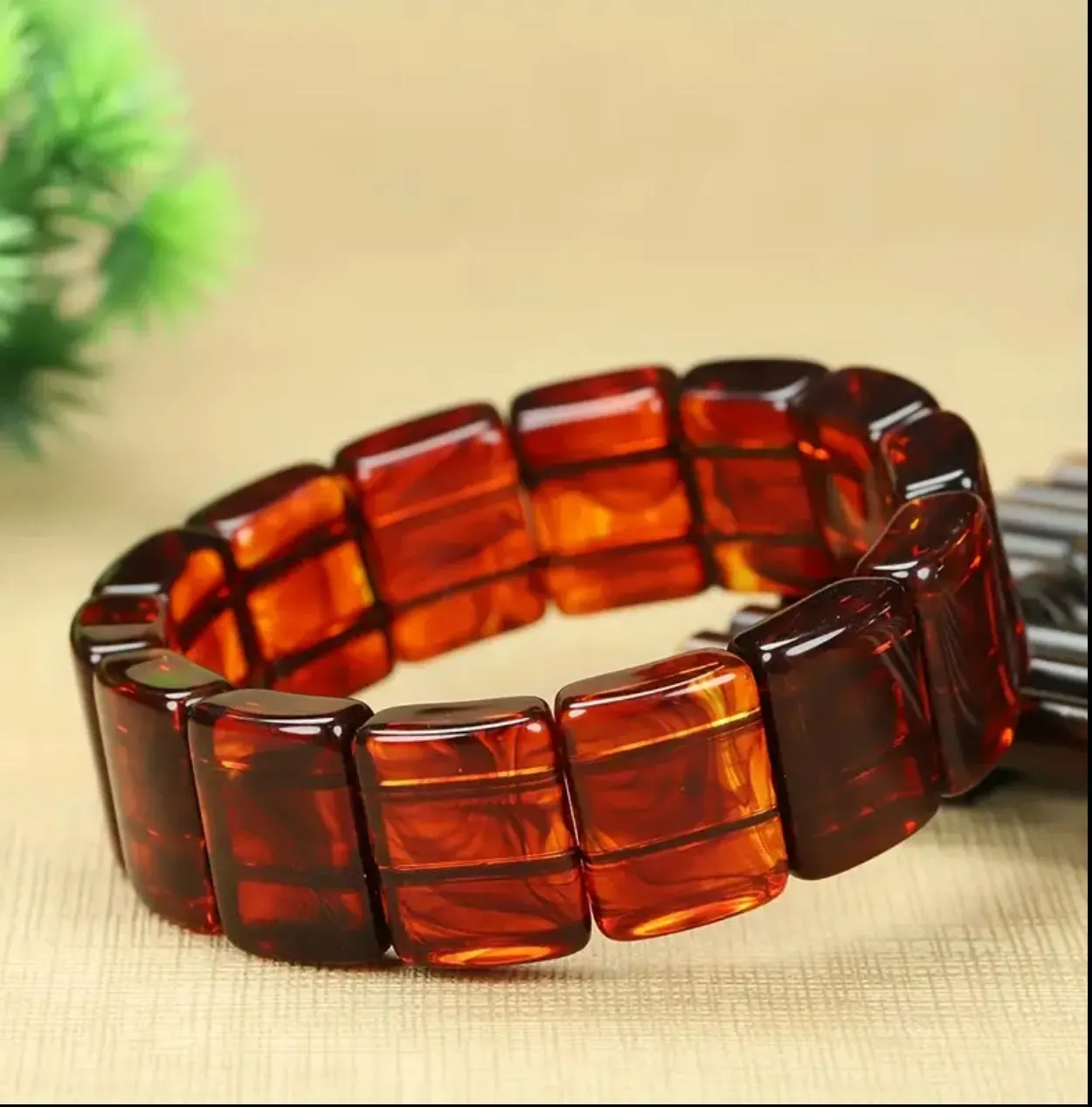 Bracelet en Ambre Naturel – Énergie et Sérénité