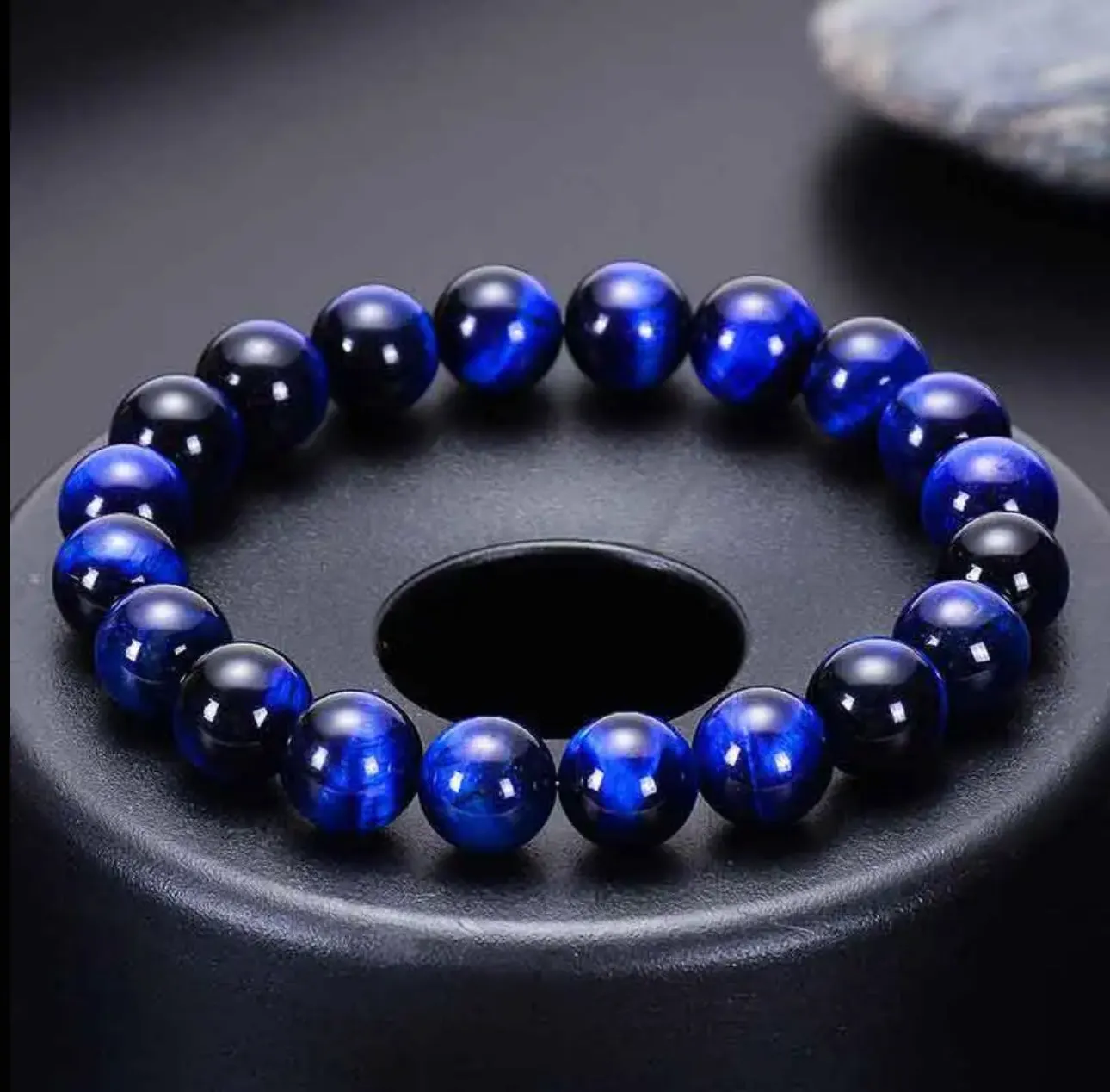 Bracelet en Œil de Tigre Bleu – Protection & Clarté Intérieure
