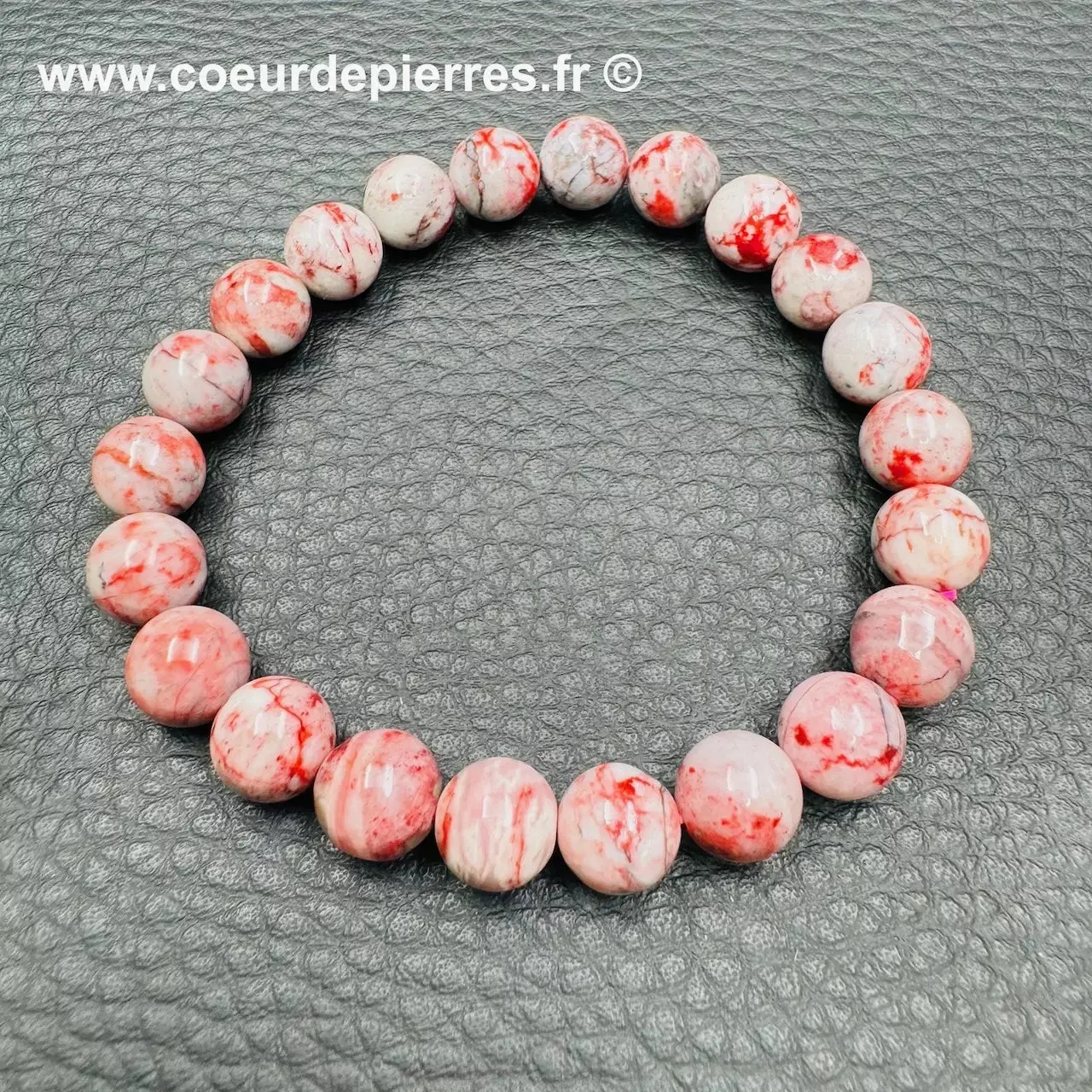 Bracelet Apaisant en Howlite Teintée Rose et Jaune
