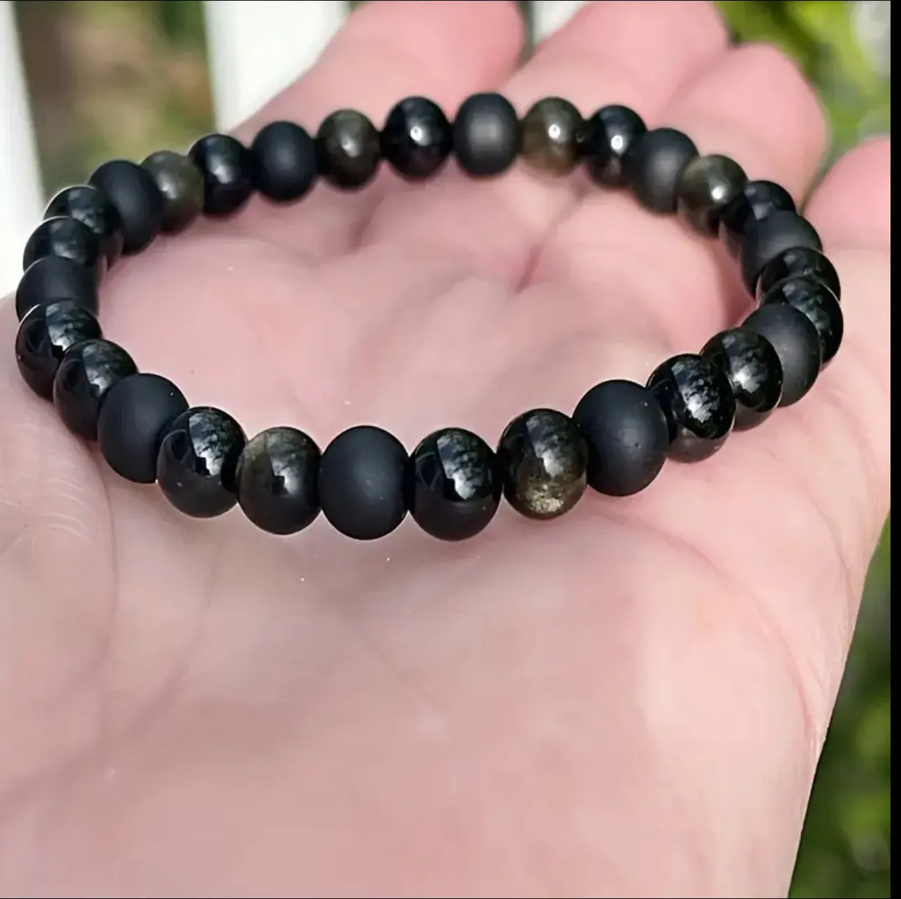 Bracelet Triple Protection – Obsidienne Noire, Obsidienne Dorée & Agate