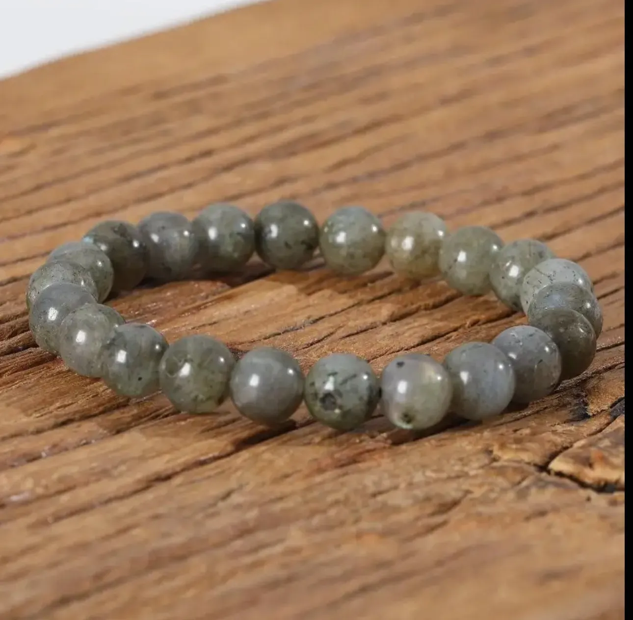 Bracelet « Sérénité & Équilibre » — Agate Grise