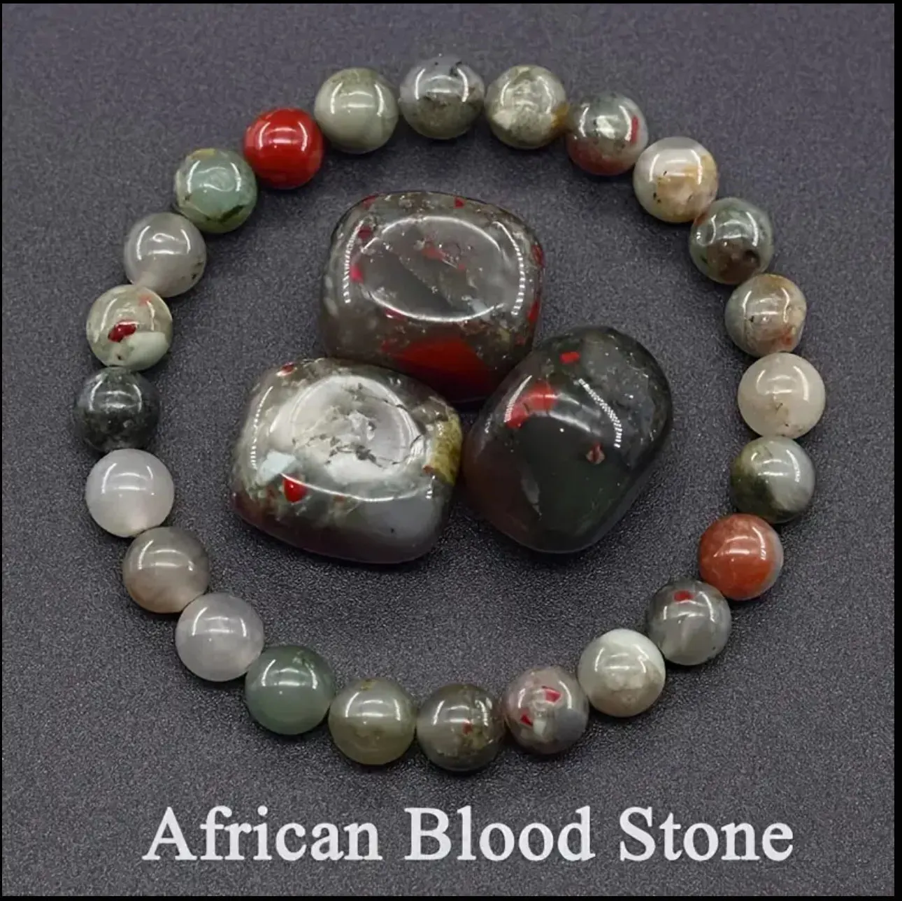 Bracelet « Force & Vitalité » — Bloodstone Africain
