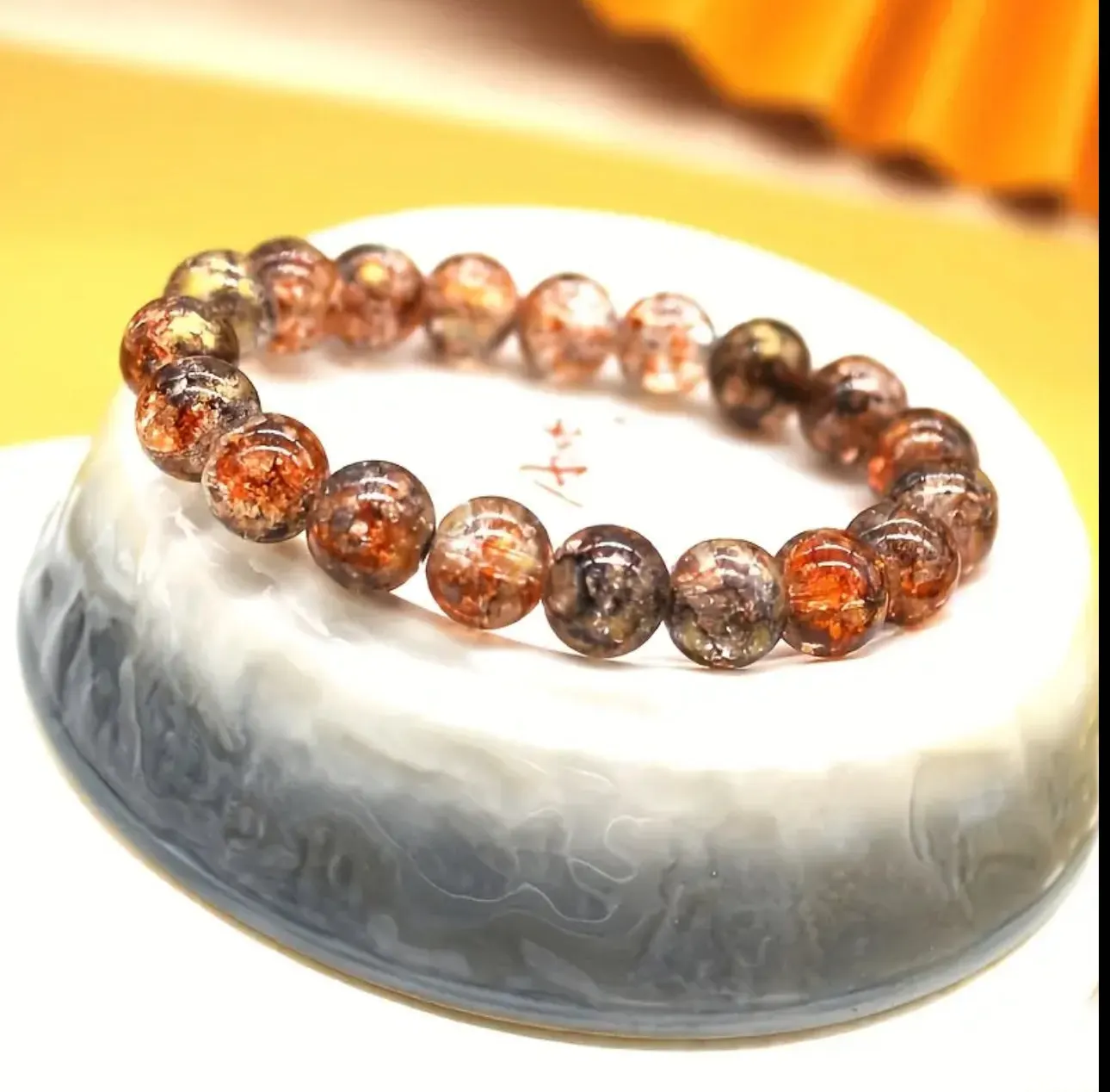 Bracelet « Vitalité & Rayonnement » — Quartz Craquelé Cuivré