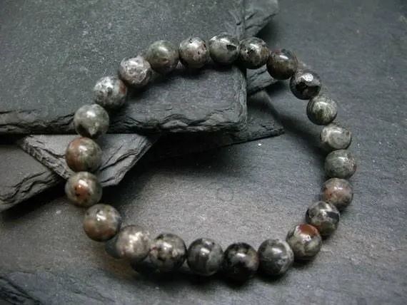Bracelet « Ancrage & Protection » — Merlinite (Gabbro)