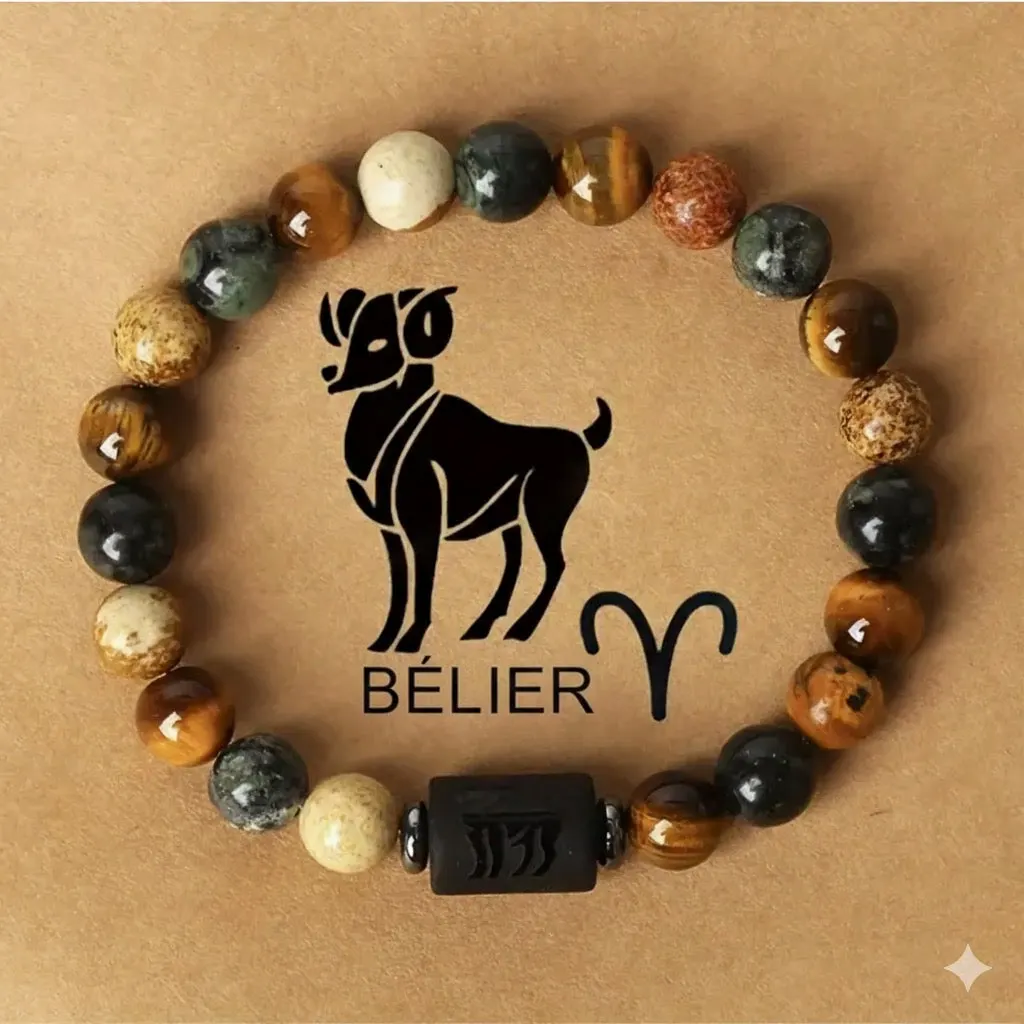 Bracelet Astro Bélier – Énergie, Courage & Dynamisme