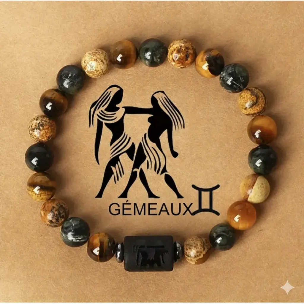 Bracelet Astro Gémeaux – Énergie, Communication & Harmonie