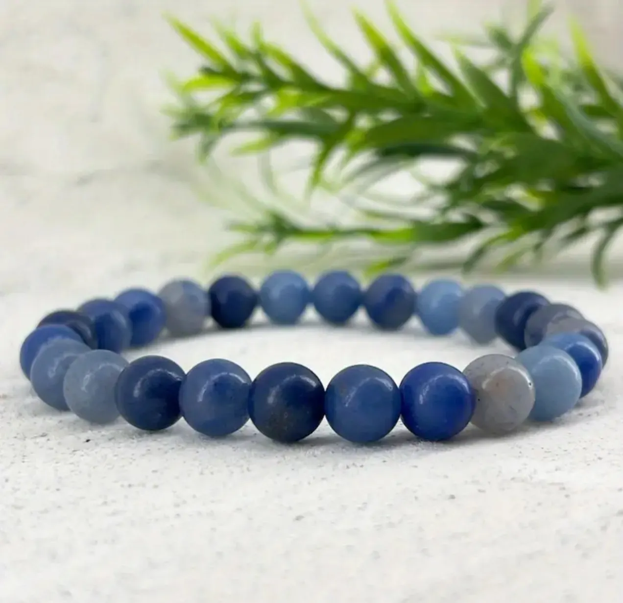 Bracelet en Sodalite & Calcédoine Bleue – Calme & Communication