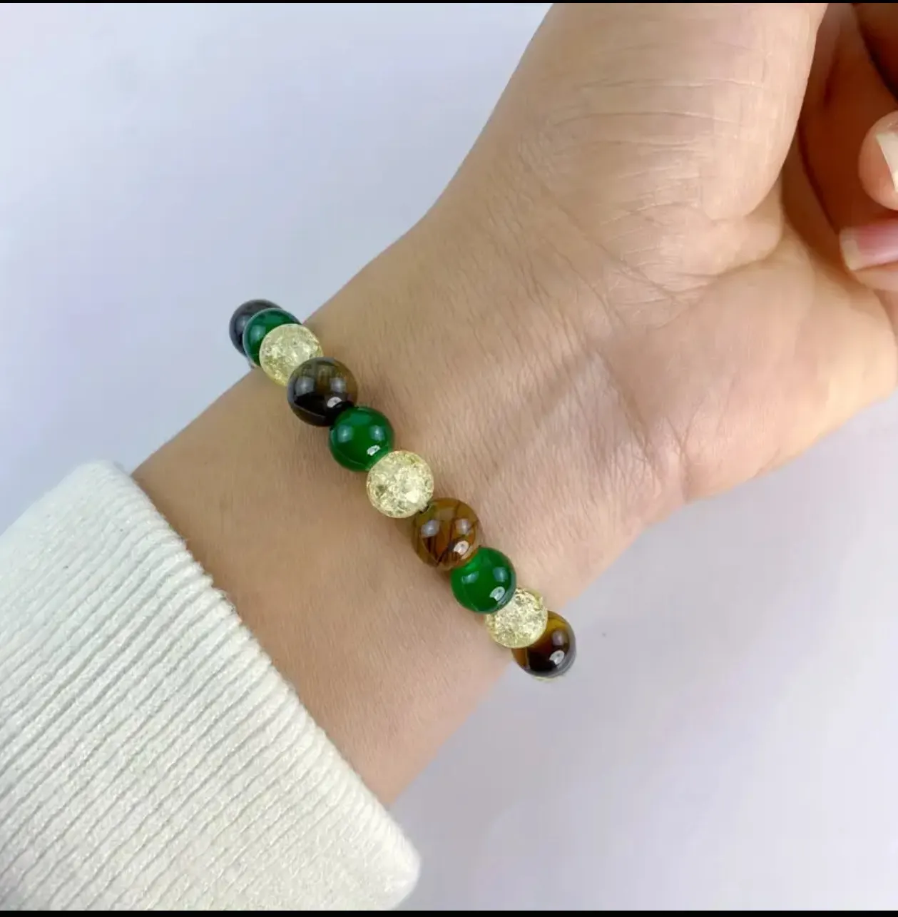 Bracelet Triple Protection – Aventurine, Œil de Tigre et Citrine