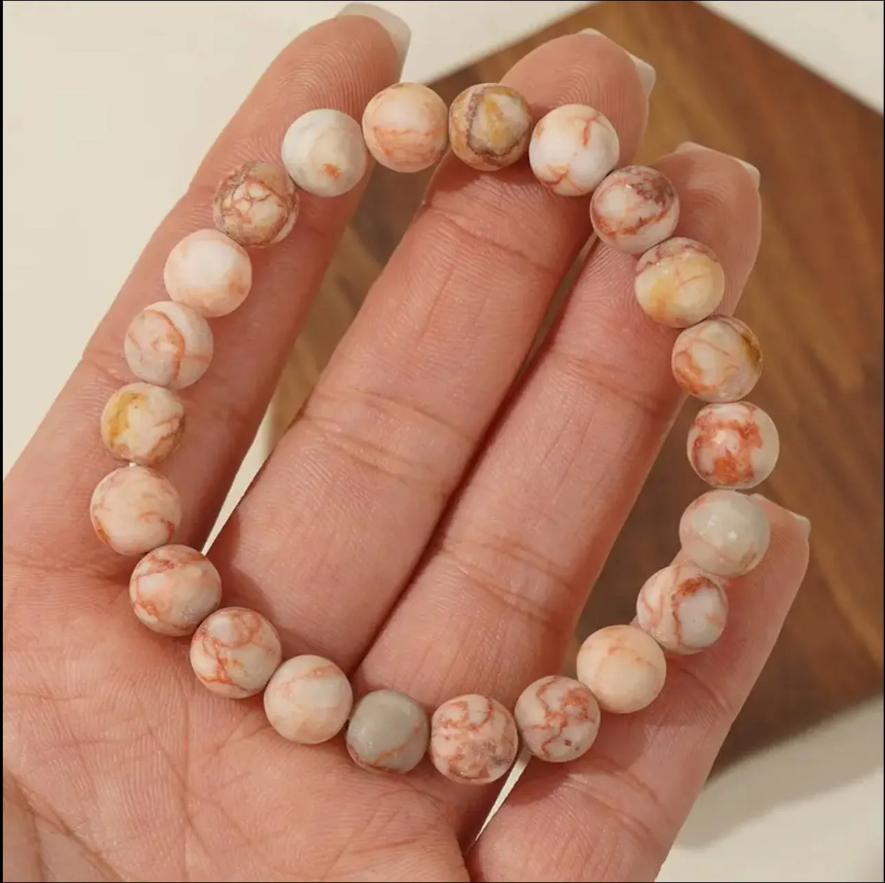 Bracelet Douceur et Équilibre – Jaspe Rose