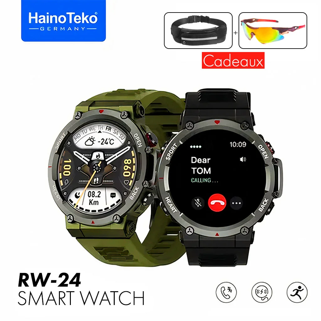 Montre Connectée Sport Haino Teko RW-24 - Robuste & Solaire