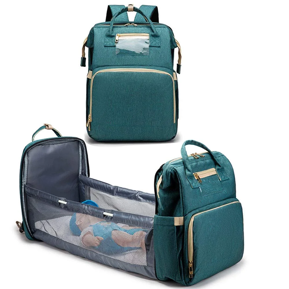 Sac à Dos à Langer 3-en-1 Convertible en Berceau Pliable