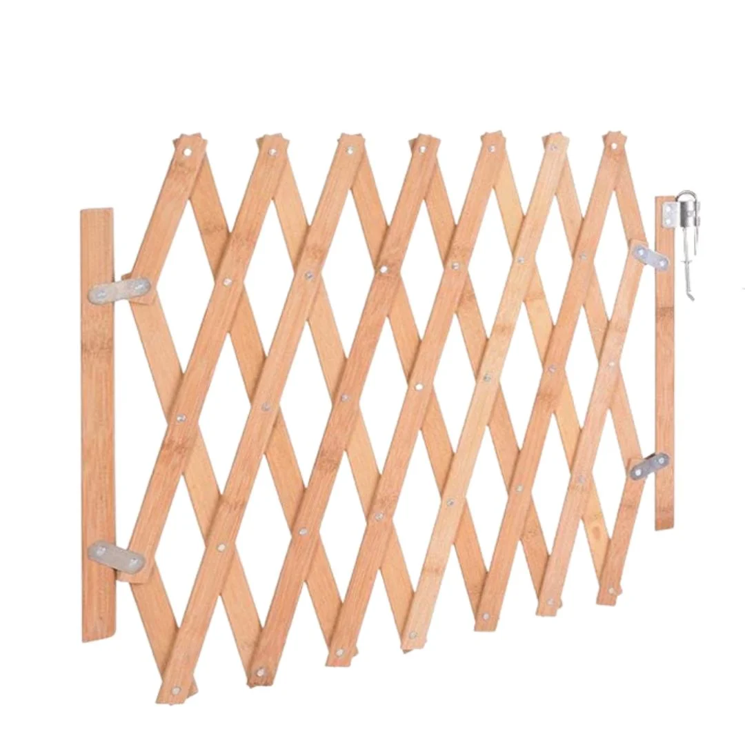 Barrière de Sécurité Pliable et Extensible en Bois pour Bébé