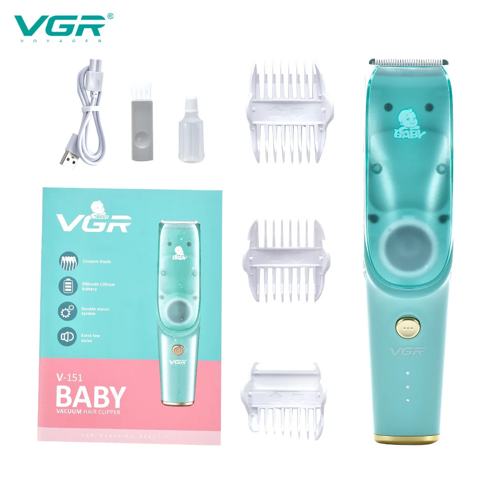 Tondeuse à Cheveux Bébé VGR V-151 - Aspiration Automatique et Ultra-Silencieuse