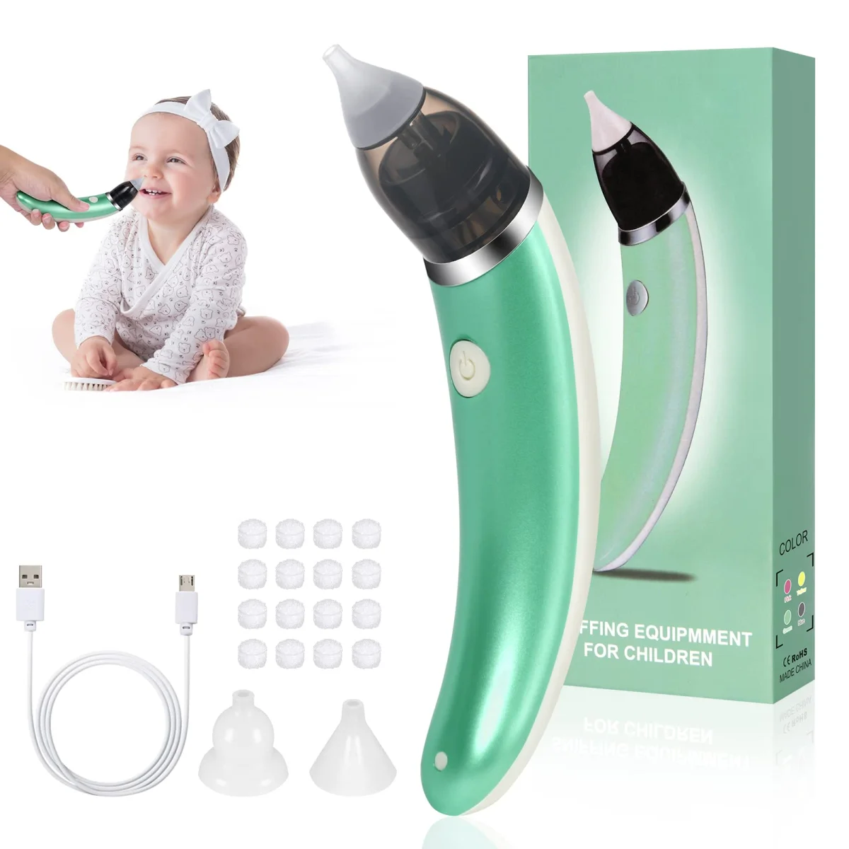 Mouche-bébé Électrique Ergonomique - Aspirateur Nasal USB