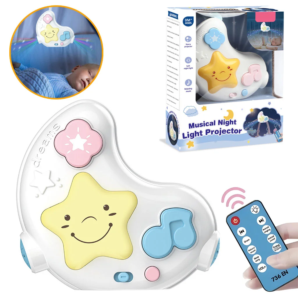 Projecteur Veilleuse Musicale avec Télécommande pour Bébé - Kids Melody