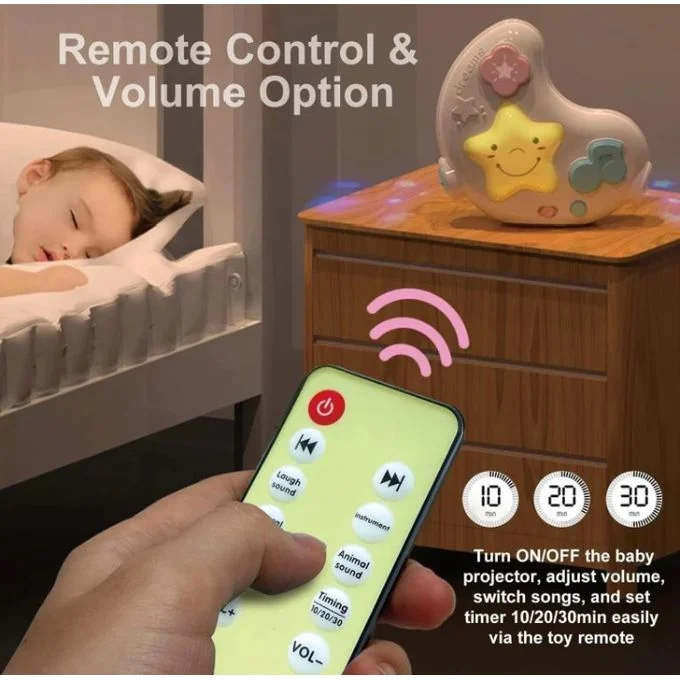 Projecteur Veilleuse Musicale avec Télécommande pour Bébé - Kids Melody