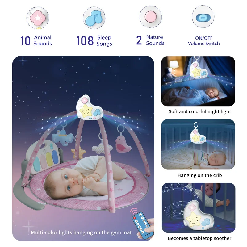Projecteur Veilleuse Musicale avec Télécommande pour Bébé - Kids Melody