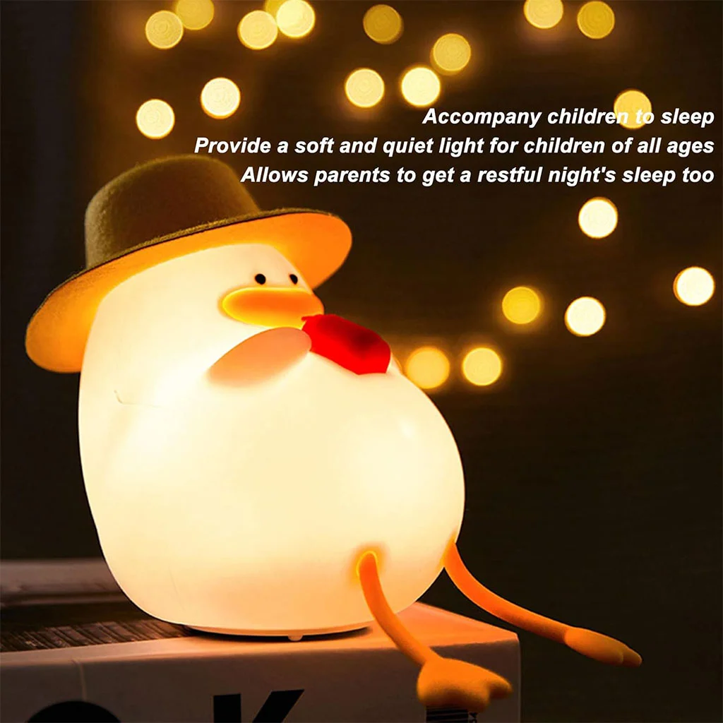 Veilleuse Canard en Silicone Rechargeable pour Bébé - ZH118