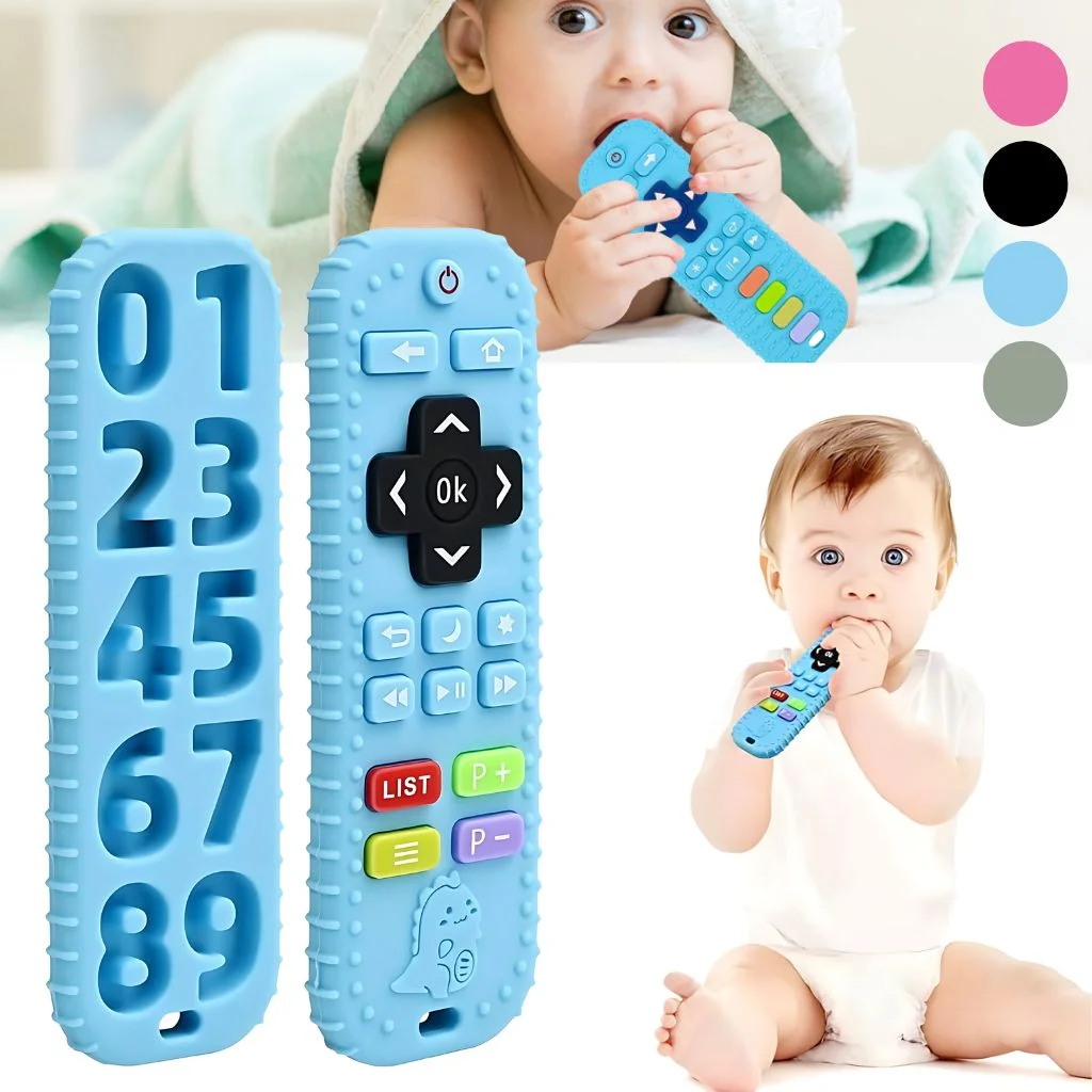 Anneau de Dentition Bébé en Silicone - Forme Télécommande